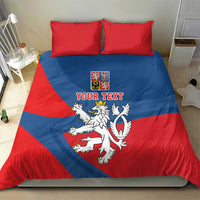 Personalized Czech Republic Coat of Arms Bedding Set Statni Znak Ceske Republiky - Silver Double-tailed Lion