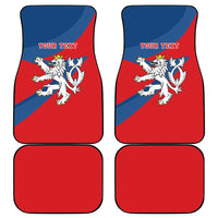 Personalized Czech Republic Coat of Arms Car Mats Statni Znak Ceske Republiky - Silver Double-tailed Lion