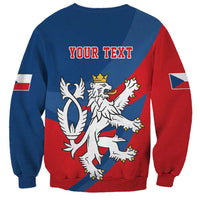 Personalized Czech Republic Coat of Arms Sweatshirt Statni Znak Ceske Republiky - Silver Double-tailed Lion LT17 - Wonder Print Shop
