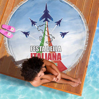 Italy Festa della Repubblica Beach Blanket Frecce Tricolori with Dove