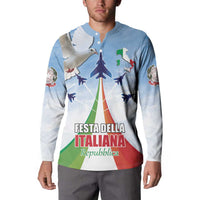 Italy Festa della Repubblica Button Sweatshirt Frecce Tricolori with Dove