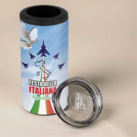 Italy Festa della Repubblica 4 in 1 Can Cooler Tumbler Frecce Tricolori with Dove