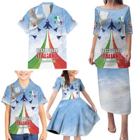 Italy Festa della Repubblica Family Matching Puletasi and Hawaiian Shirt Frecce Tricolori with Dove
