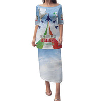 Italy Festa della Repubblica Family Matching Puletasi and Hawaiian Shirt Frecce Tricolori with Dove