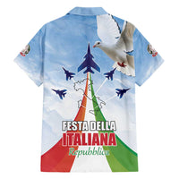 Italy Festa della Repubblica Family Matching Short Sleeve Bodycon Dress and Hawaiian Shirt Frecce Tricolori with Dove