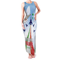 Italy Festa della Repubblica Family Matching Tank Maxi Dress and Hawaiian Shirt Frecce Tricolori with Dove