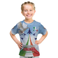 Italy Festa della Repubblica Kid T Shirt Frecce Tricolori with Dove