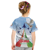 Italy Festa della Repubblica Kid T Shirt Frecce Tricolori with Dove