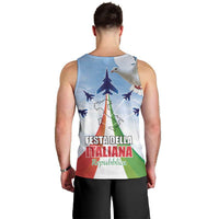 Italy Festa della Repubblica Men Tank Top Frecce Tricolori with Dove