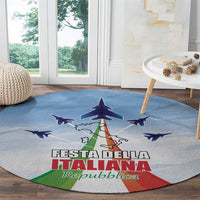 Italy Festa della Repubblica Round Carpet Frecce Tricolori with Dove