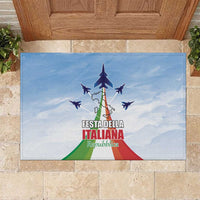 Italy Festa della Repubblica Rubber Doormat Frecce Tricolori with Dove