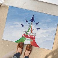 Italy Festa della Repubblica Rubber Doormat Frecce Tricolori with Dove