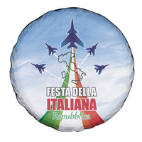 Italy Festa della Repubblica Spare Tire Cover Frecce Tricolori with Dove