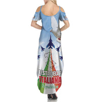 Italy Festa della Repubblica Summer Maxi Dress Frecce Tricolori with Dove