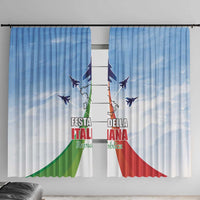 Italy Festa della Repubblica Window Curtain Frecce Tricolori with Dove