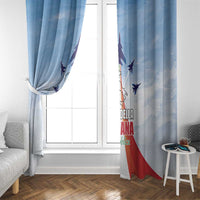 Italy Festa della Repubblica Window Curtain Frecce Tricolori with Dove
