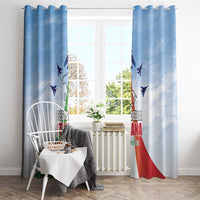 Italy Festa della Repubblica Window Curtain Frecce Tricolori with Dove