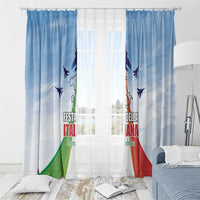Italy Festa della Repubblica Window Curtain Frecce Tricolori with Dove