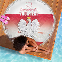 Polish Flag Day Personalized Beach Blanket Duma Narodu 2nd May