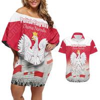 Polish Flag Day Personalized Couples Matching Off Shoulder Short Dress and Hawaiian Shirt Duma Narodu 2nd May