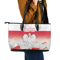 Polish Flag Day Personalized Leather Tote Bag Duma Narodu 2nd May