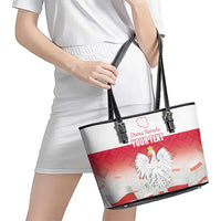 Polish Flag Day Personalized Leather Tote Bag Duma Narodu 2nd May