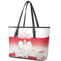 Polish Flag Day Personalized Leather Tote Bag Duma Narodu 2nd May