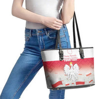 Polish Flag Day Personalized Leather Tote Bag Duma Narodu 2nd May