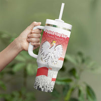 Polish Flag Day Personalized Tumbler With Handle Duma Narodu 2nd May