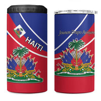 Haitian Flag Day 18 May 4 in 1 Can Cooler Tumbler Jounen Drapo Ayisyen