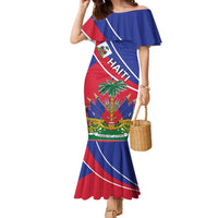 Haitian Flag Day 18 May Family Matching Mermaid Dress and Hawaiian Shirt Jounen Drapo Ayisyen