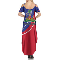 Haitian Flag Day 18 May Family Matching Summer Maxi Dress and Hawaiian Shirt Jounen Drapo Ayisyen