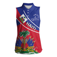 Haitian Flag Day 18 May Women Sleeveless Polo Shirt Jounen Drapo Ayisyen