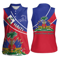 Haitian Flag Day 18 May Women Sleeveless Polo Shirt Jounen Drapo Ayisyen