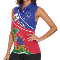 Haitian Flag Day 18 May Women Sleeveless Polo Shirt Jounen Drapo Ayisyen