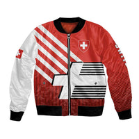 Switzerland Coat of Arms Bomber Jacket Swiss Greek cross
