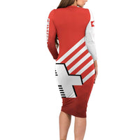 Switzerland Coat of Arms Family Matching Long Sleeve Bodycon Dress and Hawaiian Shirt Swiss Greek cross