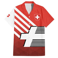 Switzerland Coat of Arms Family Matching Off Shoulder Short Dress and Hawaiian Shirt Swiss Greek cross
