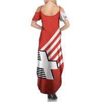 Switzerland Coat of Arms Family Matching Summer Maxi Dress and Hawaiian Shirt Swiss Greek cross