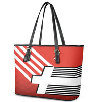 Switzerland Coat of Arms Leather Tote Bag Swiss Greek cross