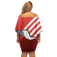 Switzerland Coat of Arms Off Shoulder Short Dress Swiss Greek cross