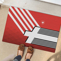 Switzerland Coat of Arms Rubber Doormat Swiss Greek cross