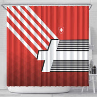 Switzerland Coat of Arms Shower Curtain Swiss Greek cross