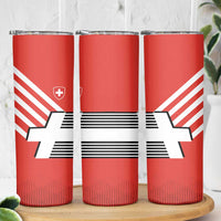 Switzerland Coat of Arms Skinny Tumbler Swiss Greek cross