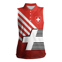 Switzerland Coat of Arms Women Sleeveless Polo Shirt Swiss Greek cross