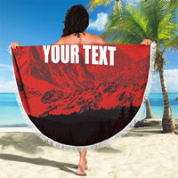 Custom Switzerland Football Beach Blanket Swiss Alps