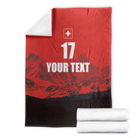 Custom Switzerland Football Blanket Swiss Alps