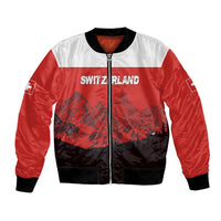 Custom Switzerland Football Bomber Jacket Swiss Alps