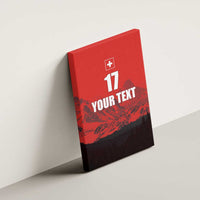 Custom Switzerland Football Canvas Wall Art Swiss Alps