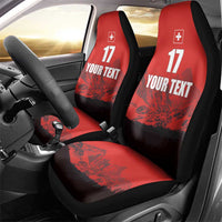 Custom Switzerland Football Car Seat Cover Swiss Alps